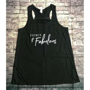 Fierce & Fabulous‎ Racerback Tank Top Workout Exercise Gear Gym Running NWOT